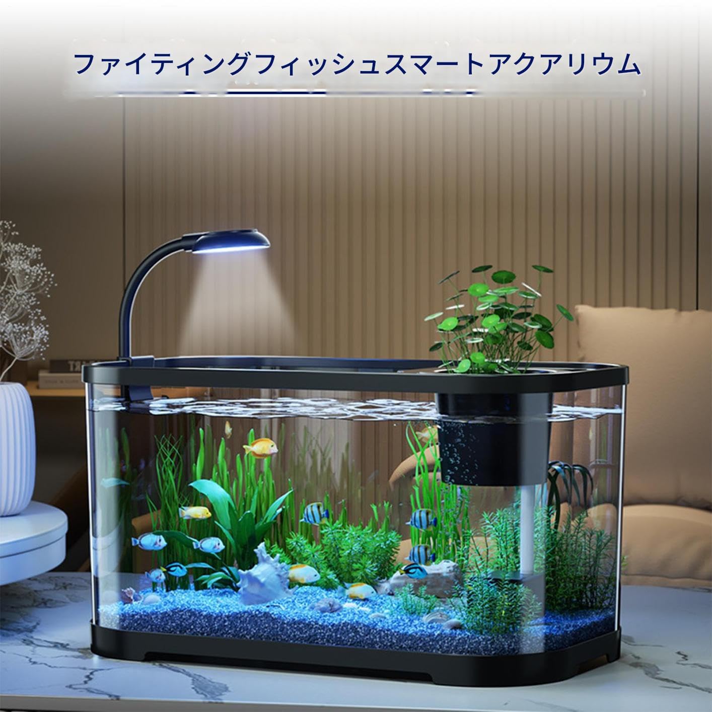 【スターターセット】アクアリウム　水槽セット Amazon | 水槽 アクアリウム スターターキット 一体型水槽セット